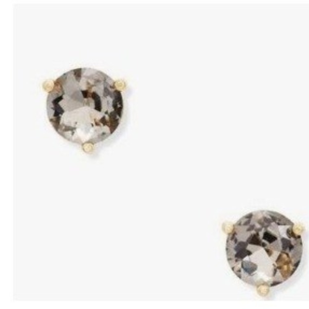 Kate Spade Rise and Shine Stud Earrings Set Cream Clear Gold Tone Classic Women - Picture 7 of 8